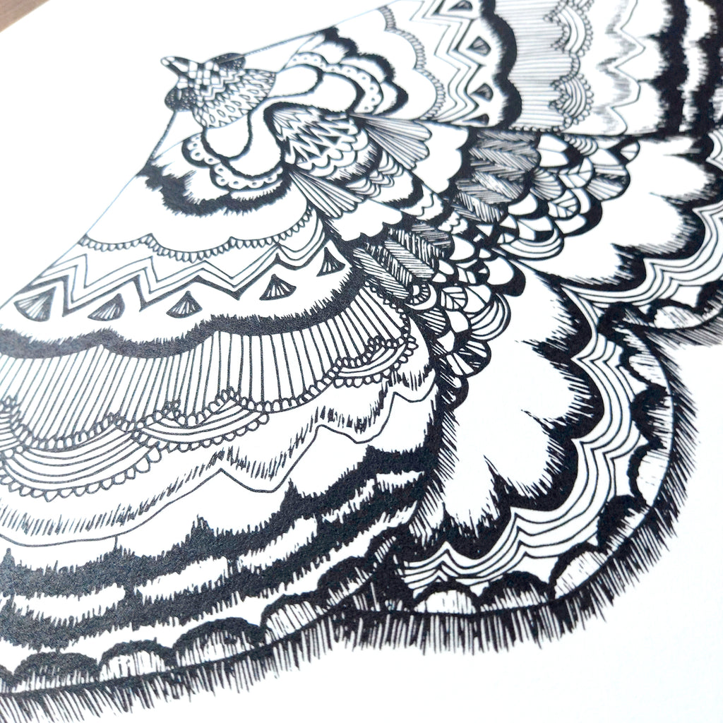 Aztec Moth Art Print