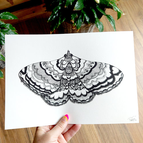 Aztec Moth Art Print