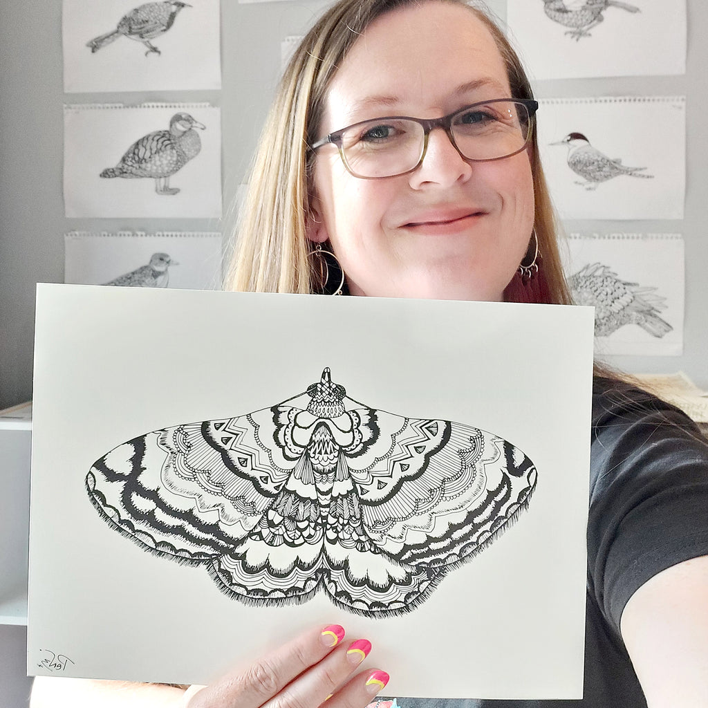 Aztec Moth Art Print